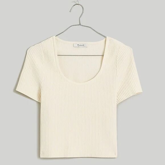 Madewell Ottoman Crop Sweater Tee - Picture 1 of 3